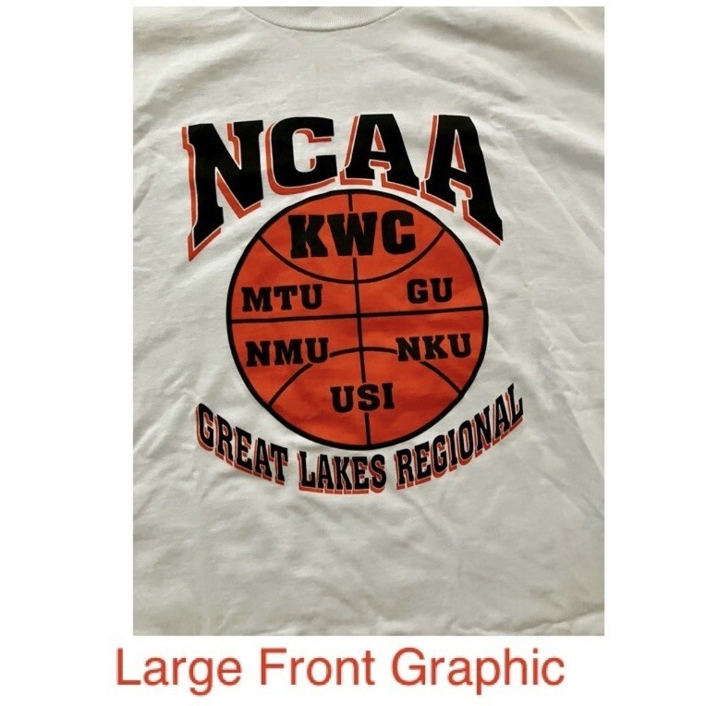 Jerzees NCAA Great Lakes Regional Basketball T-Shirt Mens XL White Graphic Tee